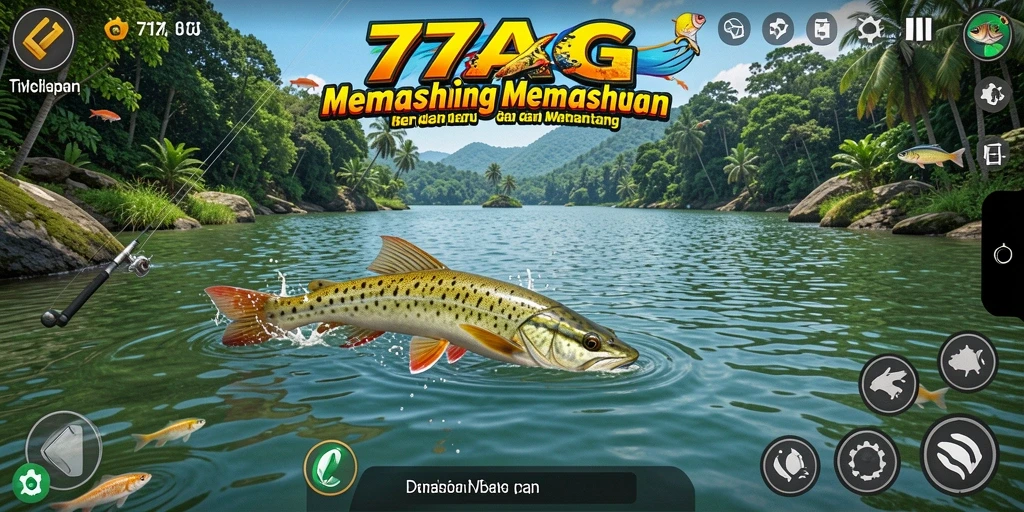 Tampilan gameplay 77AG yang menarik dengan efek memancing yang realistis.