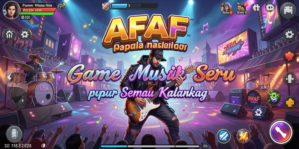 Tampilkan gameplay seru AFAF dengan berbagai lagu musik.