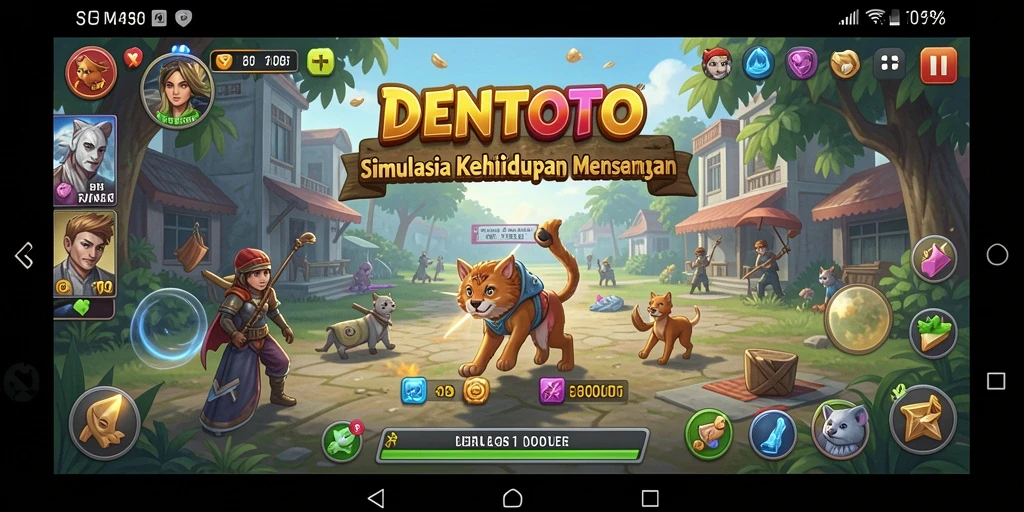 Gameplay menarik dan interaktif DENTOTO yang penuh warna.