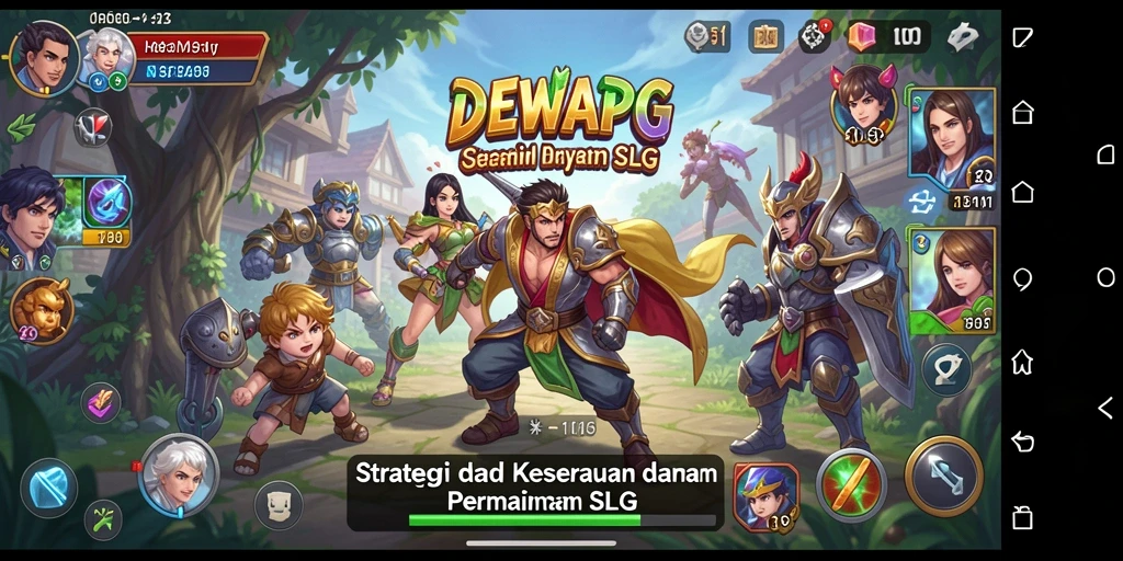 Tampilan gameplay menarik dari DEWAPG dengan berbagai strategi SLG.