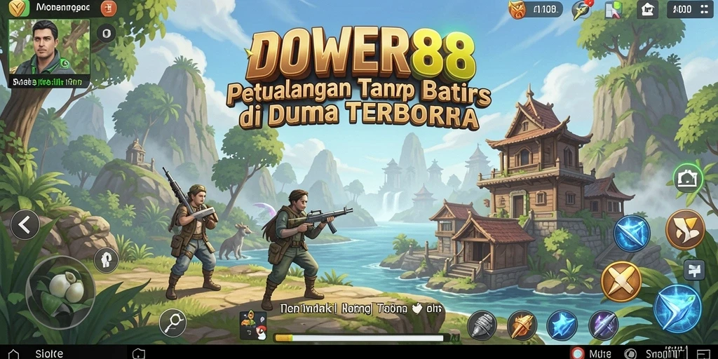Screenshot DOWER88 menampilkan aksi mendebarkan di dunia terbuka.