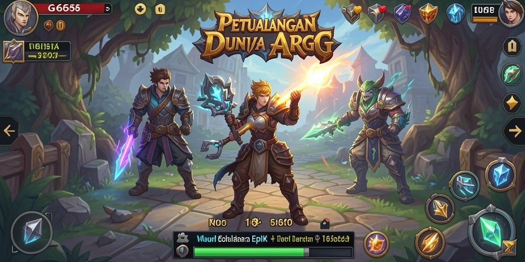 Tampilan aksi seru dalam gameplay ARPG G668.