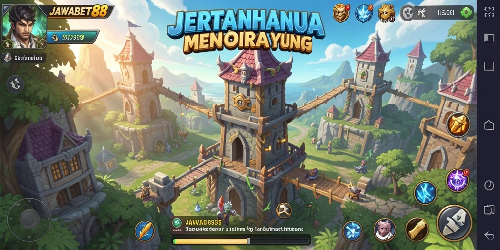 Gameplay seru di JAWABET88 dengan menara pertahanan yang strategis.