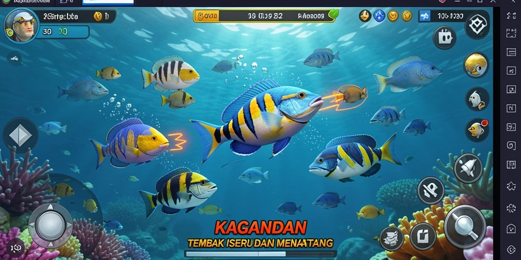 Tampilan menarik saat menembak ikan di KAGANDAN.