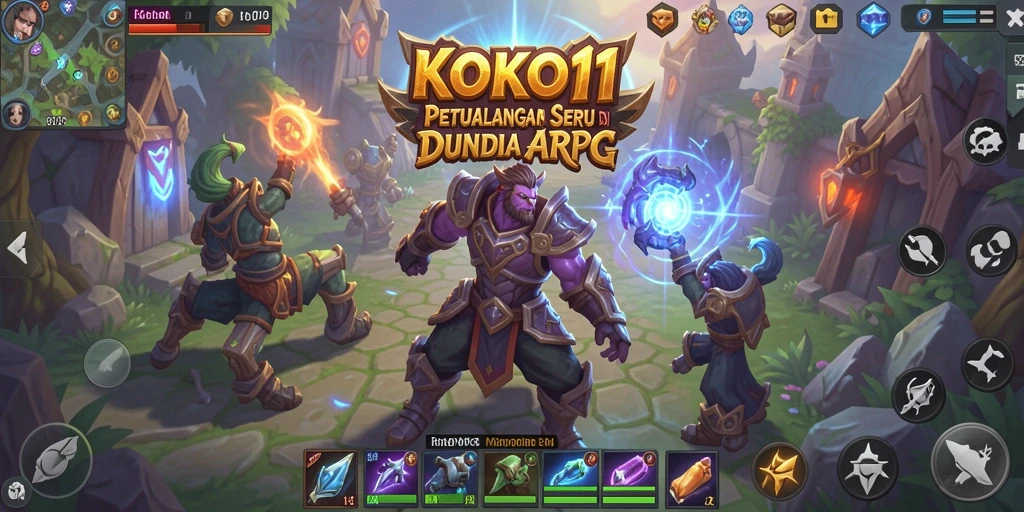 Tangkapan layar gameplay KOKO11 menampilkan petualangan seru di dunia ARPG.