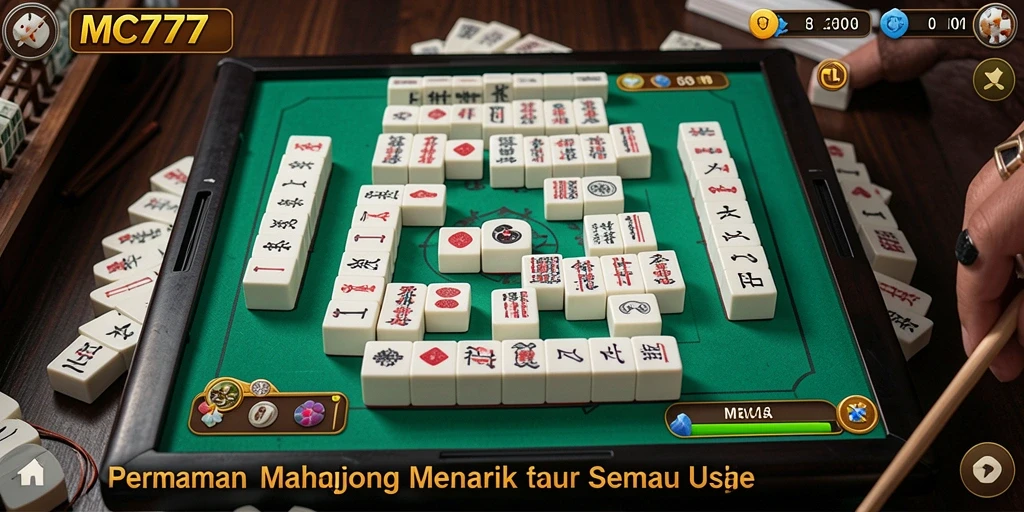 Tampilan gameplay seru dari permainan Mahjong MC777.