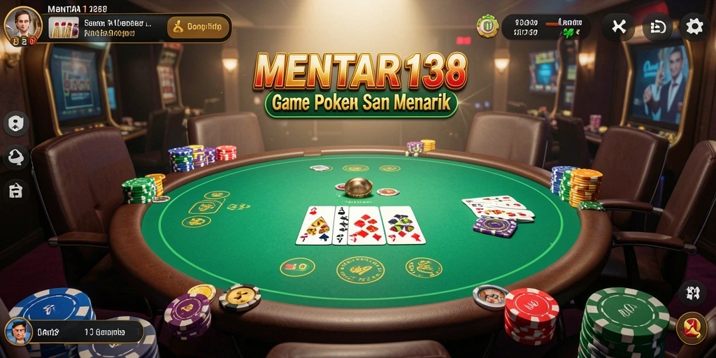Tampilan permainan Poker MENTARI138 yang menarik dan seru.
