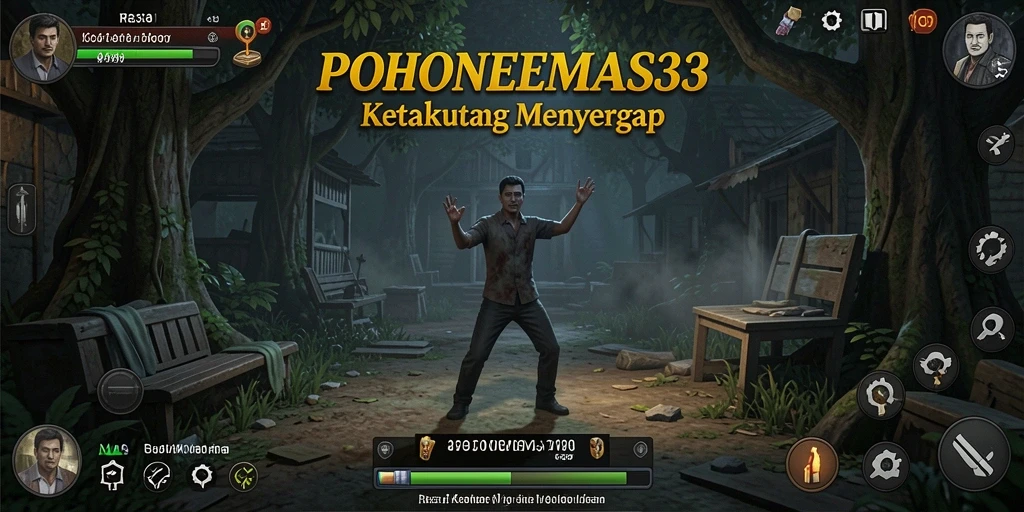 Screenshot POHONEMAS33 menampilkan suasana menyeramkan saat gameplay.