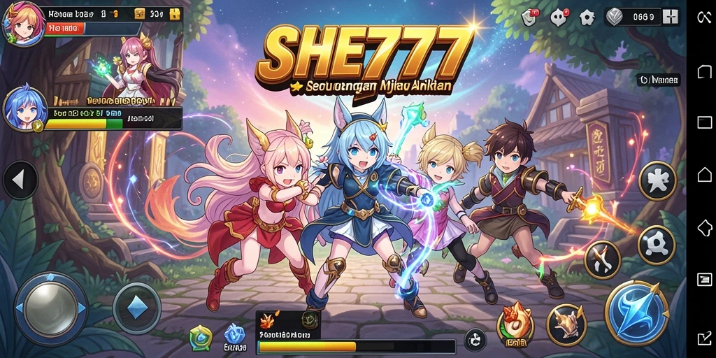 Tampilan gameplay seru di dunia Anime yang memikat.